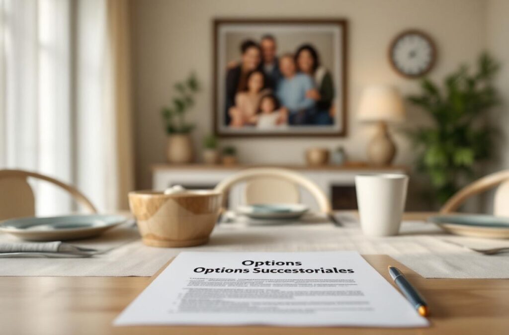 Document sur les options successorales sur table.