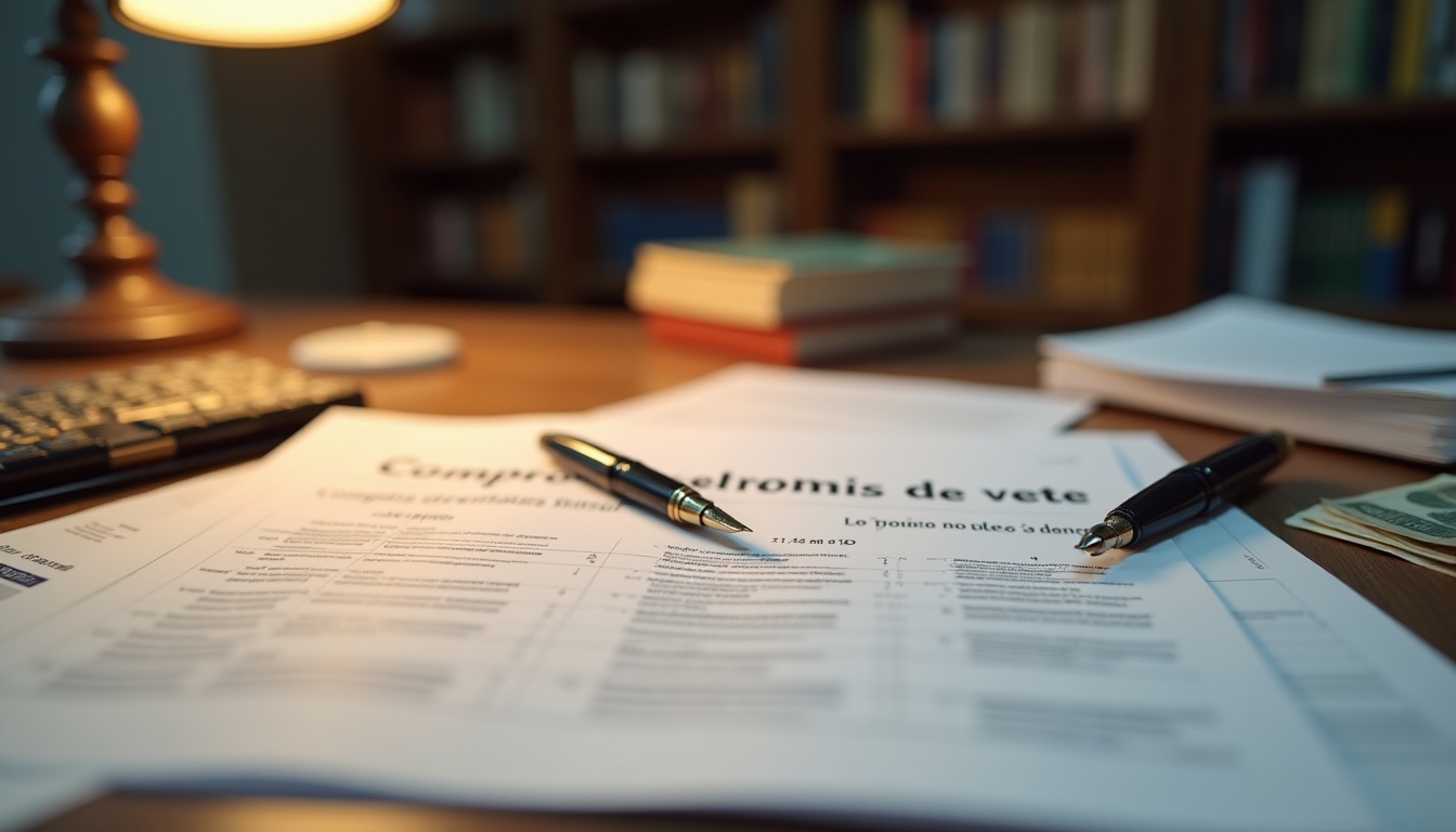 Bureau avec documents et stylo noir